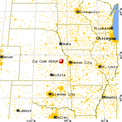 Delia, KS (66418) map from a distance