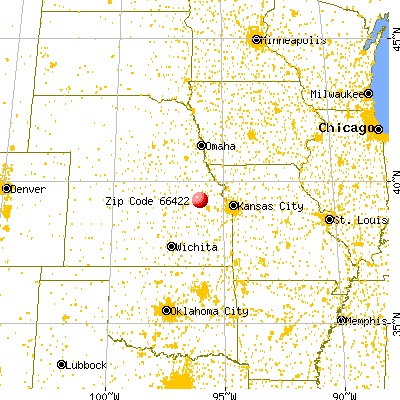 Emmett, KS (66422) map from a distance
