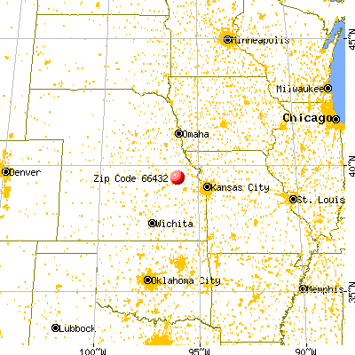 Havensville, KS (66432) map from a distance
