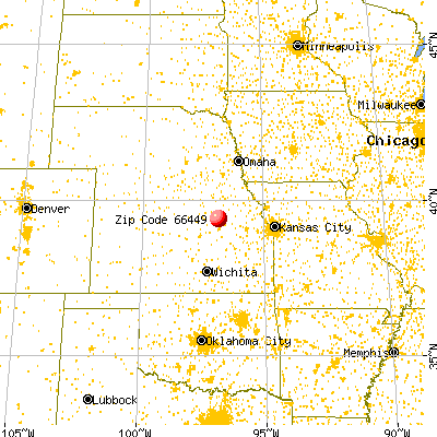 Leonardville, KS (66449) map from a distance