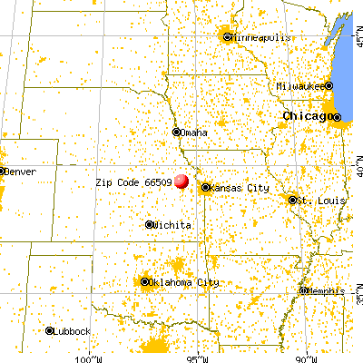 Mayetta, KS (66509) map from a distance