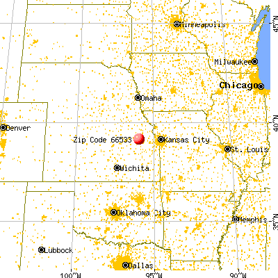 Rossville, KS (66533) map from a distance