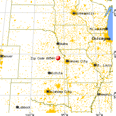 Soldier, KS (66540) map from a distance