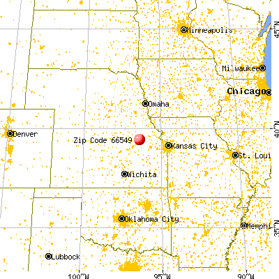 Westmoreland, KS (66549) map from a distance