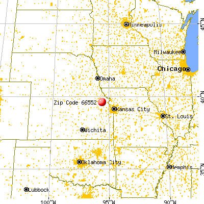 Whiting, KS (66552) map from a distance