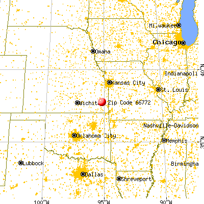 Savonburg, KS (66772) map from a distance