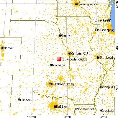 Emporia, KS (66801) map from a distance