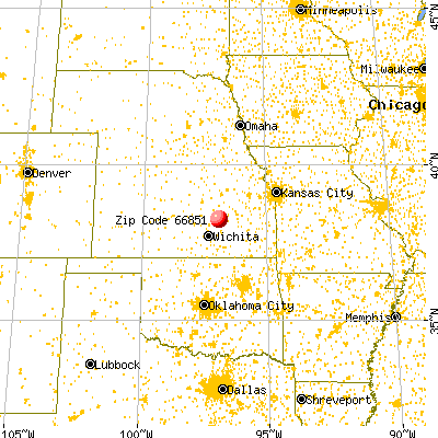 Florence, KS (66851) map from a distance