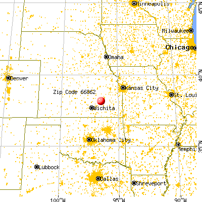 Matfield Green, KS (66862) map from a distance