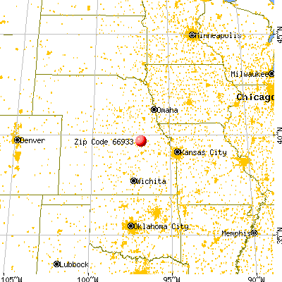 Barnes, KS (66933) map from a distance