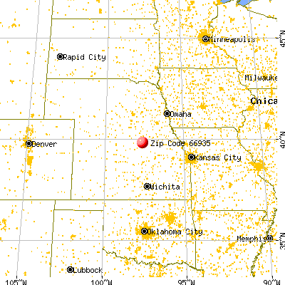 Belleville, KS (66935) map from a distance