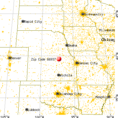 Clifton, KS (66937) map from a distance