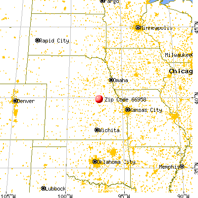 Morrowville, KS (66958) map from a distance