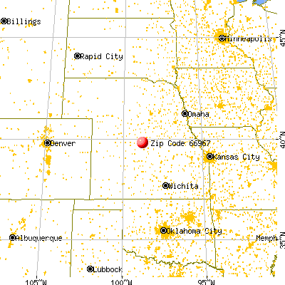 Smith Center, KS (66967) map from a distance