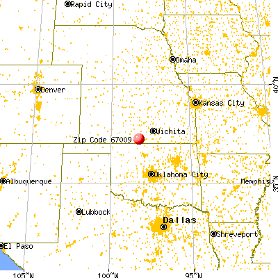 Attica, KS (67009) map from a distance