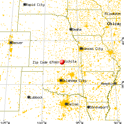 Haysville, KS (67060) map from a distance