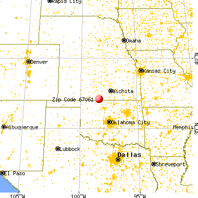 Hazelton, KS (67061) map from a distance