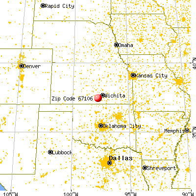 Milton, KS (67106) map from a distance