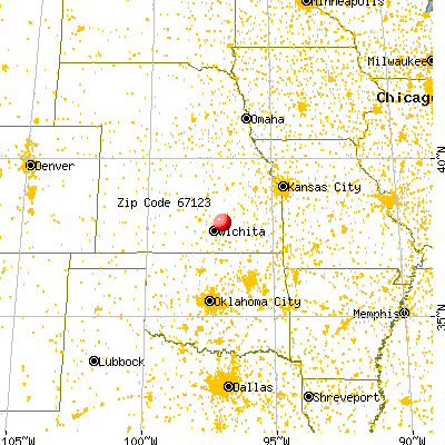 Potwin, KS (67123) map from a distance