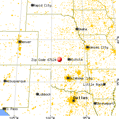 Pratt, KS (67124) map from a distance
