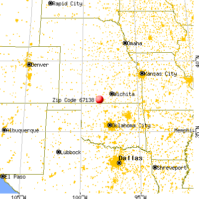 Sharon, KS (67138) map from a distance
