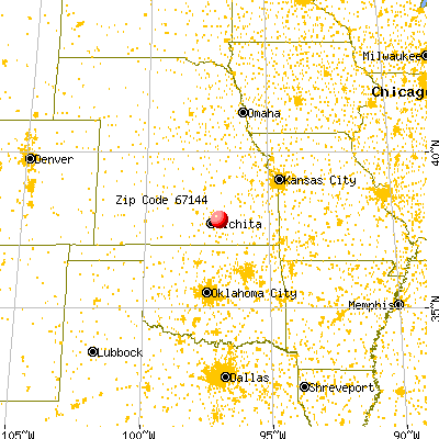 Towanda, KS (67144) map from a distance