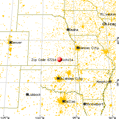 Wichita, KS (67214) map from a distance
