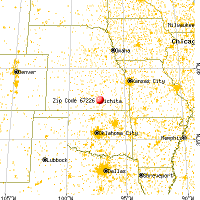 Wichita, KS (67226) map from a distance