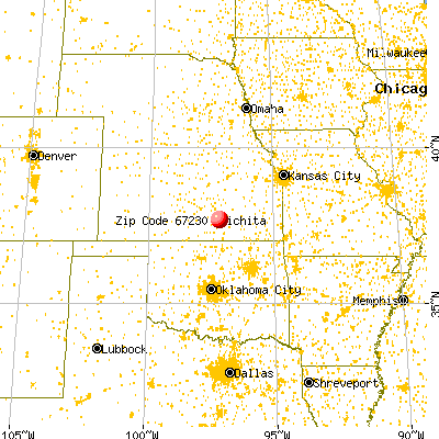 Wichita, KS (67230) map from a distance