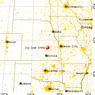 Enterprise, KS (67441) map from a distance