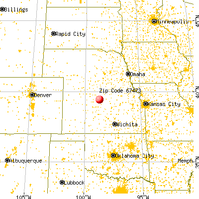 Osborne, KS (67473) map from a distance