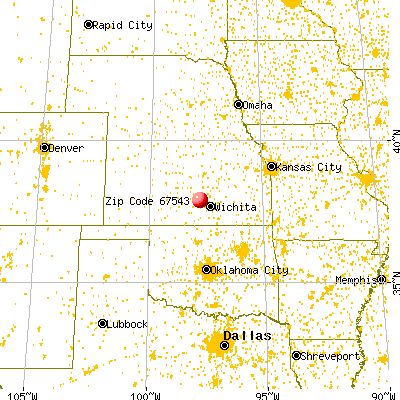 Haven, KS (67543) map from a distance