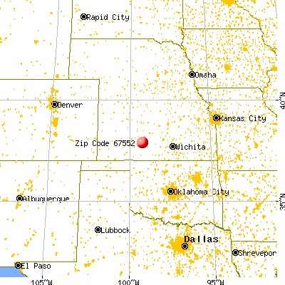 Lewis, KS (67552) map from a distance