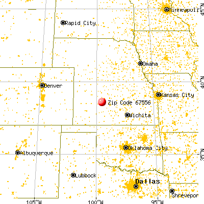 McCracken, KS (67556) map from a distance