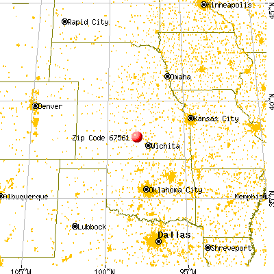 Nickerson, KS (67561) map from a distance
