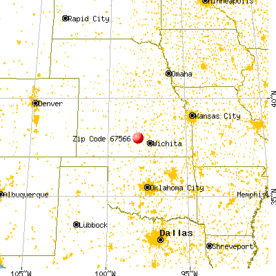 Partridge, KS (67566) map from a distance
