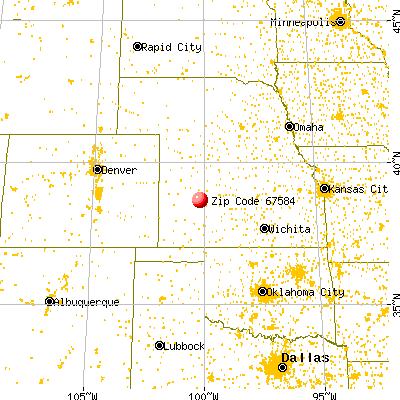 Utica, KS (67584) map from a distance