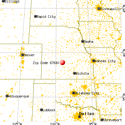Gorham, KS (67640) map from a distance