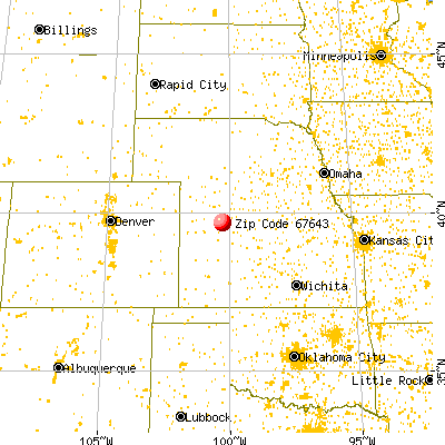 Jennings, KS (67643) map from a distance