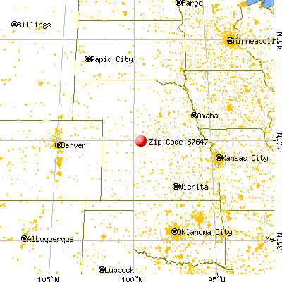 Long Island, KS (67647) map from a distance