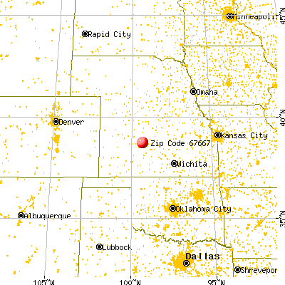 Schoenchen, KS (67667) map from a distance