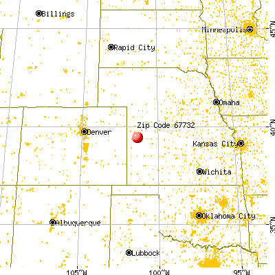 Brewster, KS (67732) map from a distance