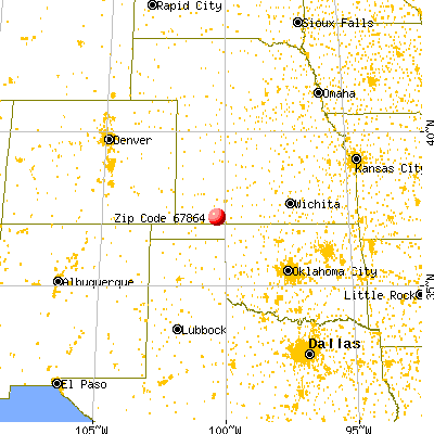 Meade, KS (67864) map from a distance
