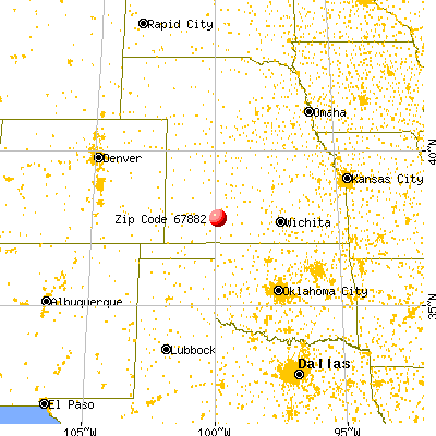 Wright, KS (67882) map from a distance