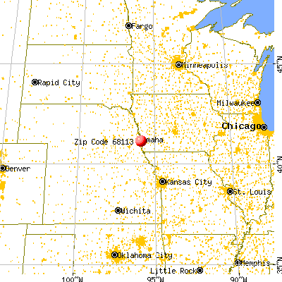 Offutt AFB, NE (68113) map from a distance