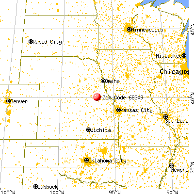 Barneston, NE (68309) map from a distance