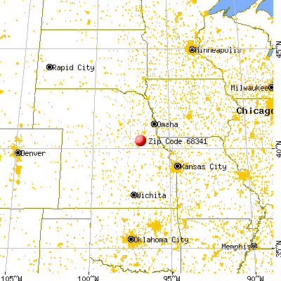 De Witt, NE (68341) map from a distance