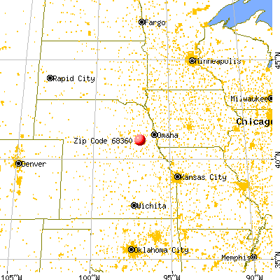 Garland, NE (68360) map from a distance