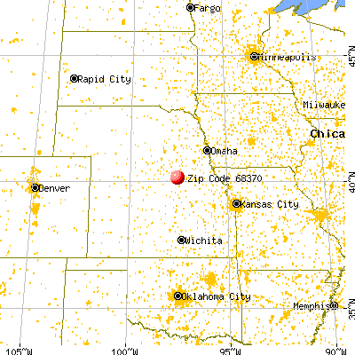 Hebron, NE (68370) map from a distance