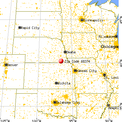 Aaronsburg, NE (68374) map from a distance